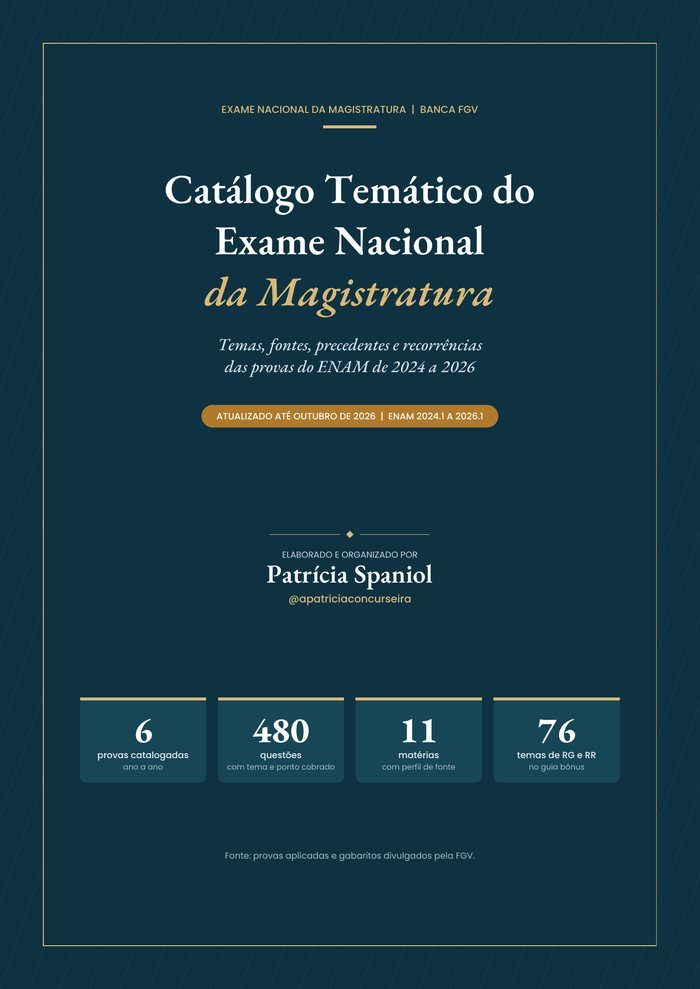 Capa do Catálogo Temático do Exame Nacional da Magistratura